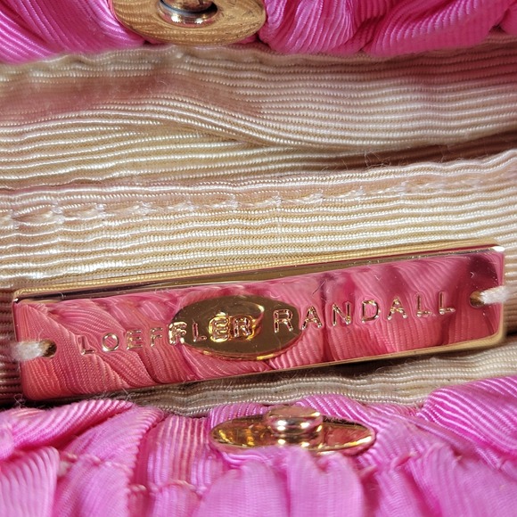 Loeffler Randall Womens Sierra Bow Top Handle Bag Purse Pocketbook Pink Girlie - Picture 7 of 9